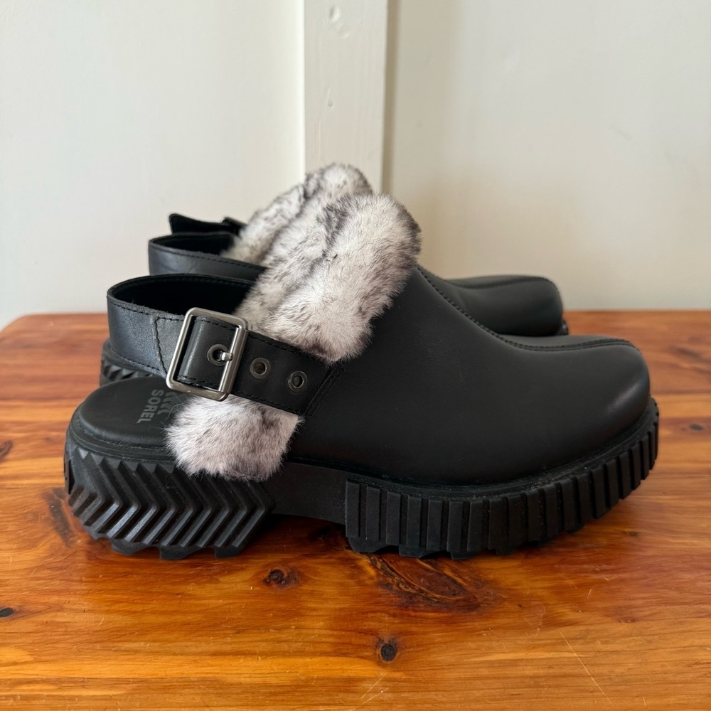Sorel Ona Ave Slingback Black Mules - Picture 2 of 9